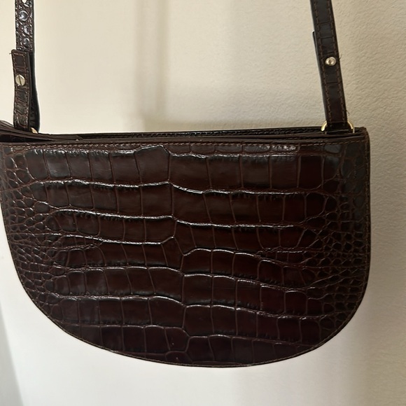 & OTHER STORIES Quiet Luxury Croc Shoulder Bag Leather Crossbody - Picture 2 of 6